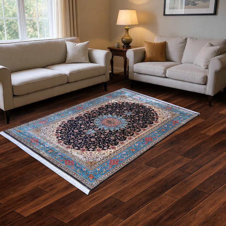 Supreme Fine Persian Silk Rug 5X8 Ft