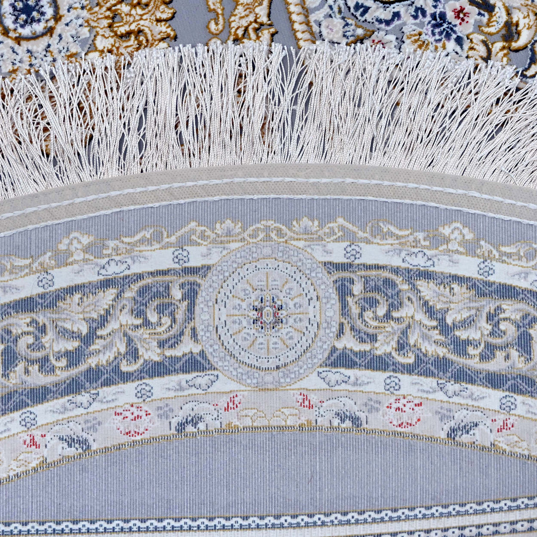 Grey & Blue Persian Oval Rug 3x5 Ft