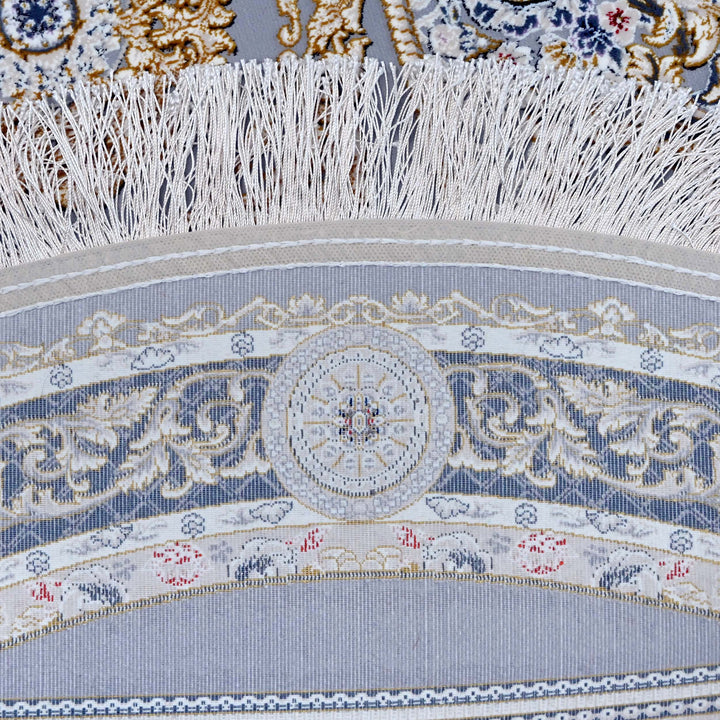 Grey & Blue Persian Oval Rug 3x5 Ft
