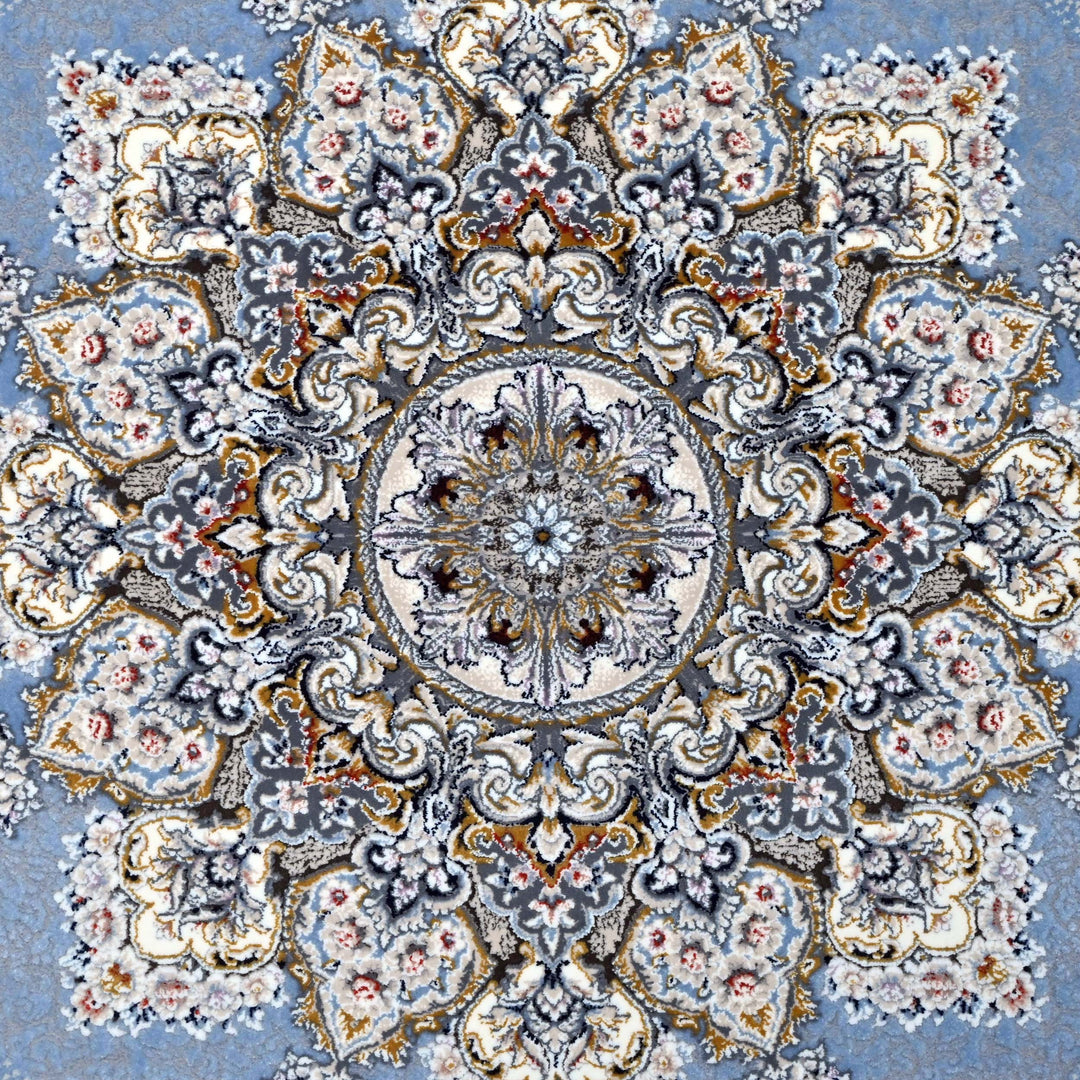 Blue Persian Oval Rug 3x5 Ft
