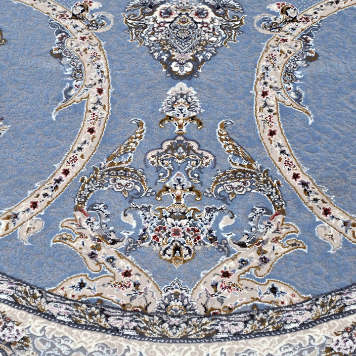 Blue Persian Oval Rug 3x5 Ft