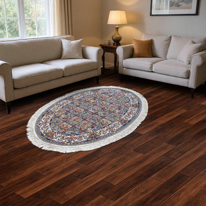 Multi Persian Oval Rug 3x5 Ft