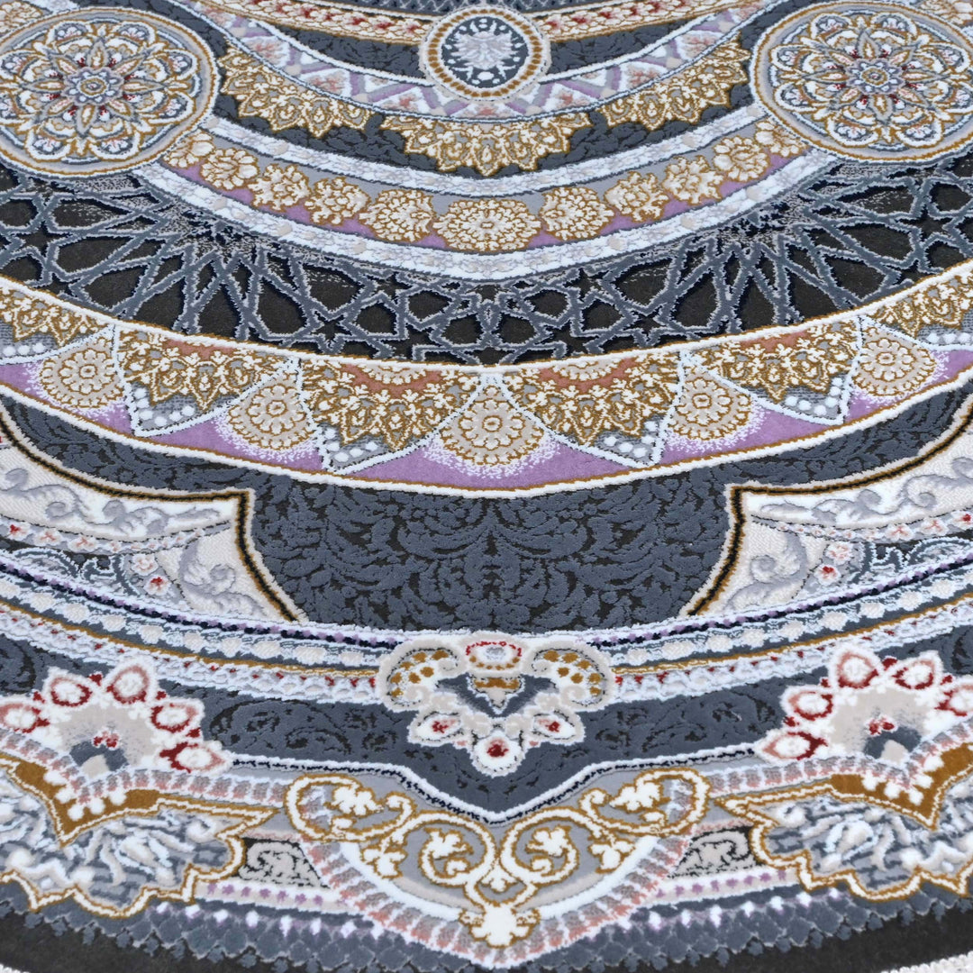 Charcoal Grey  Persian Oval Rug 3x5 Ft