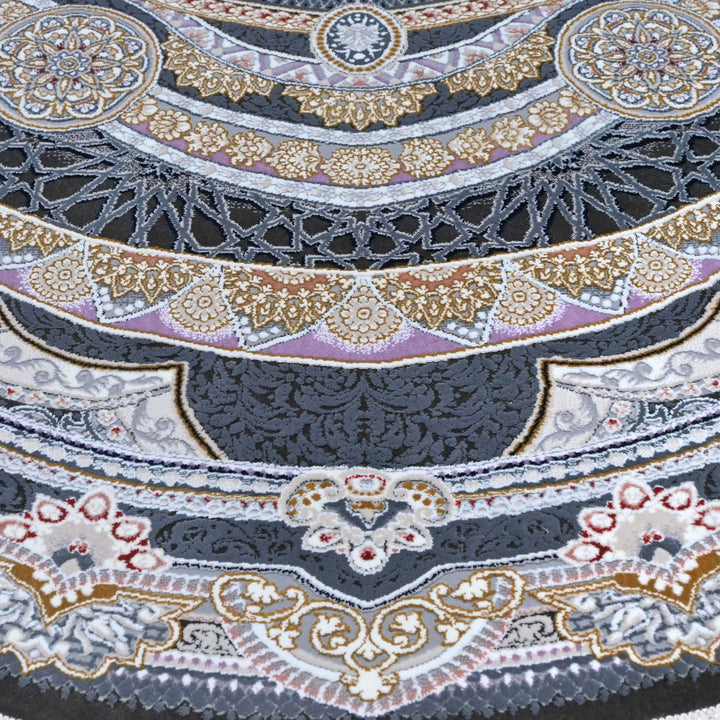 Charcoal Grey  Persian Oval Rug 3x5 Ft
