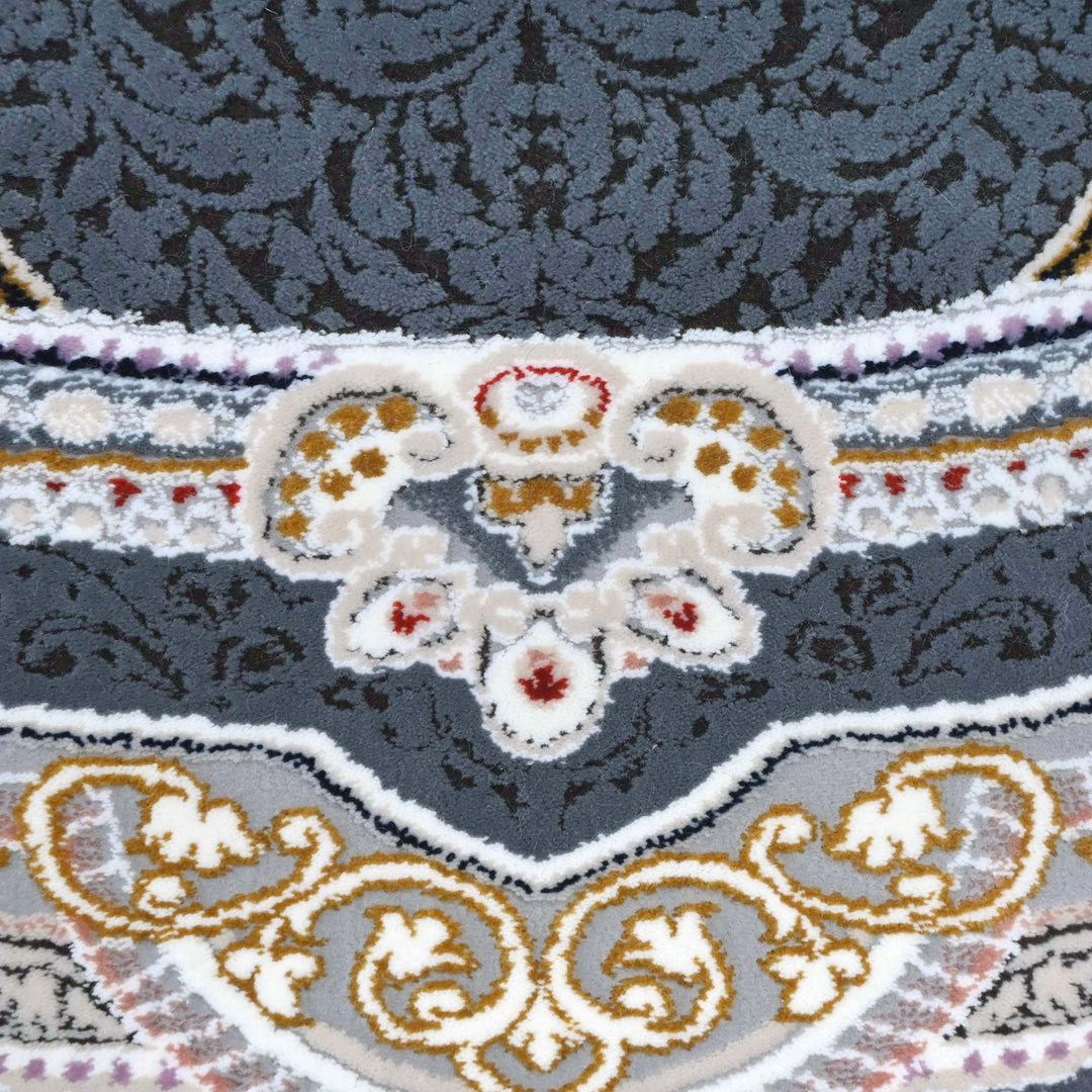 Charcoal Grey  Persian Oval Rug 3x5 Ft