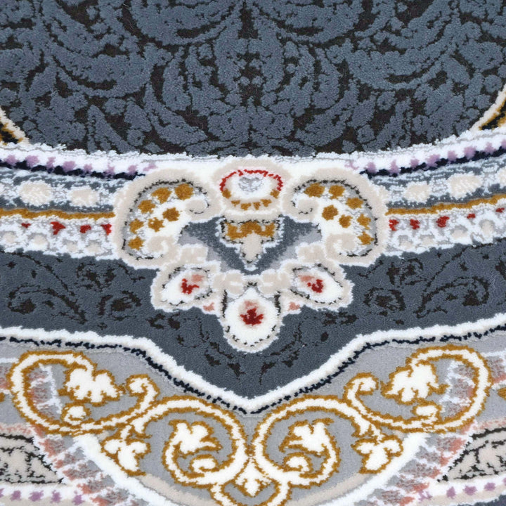 Charcoal Grey  Persian Oval Rug 3x5 Ft