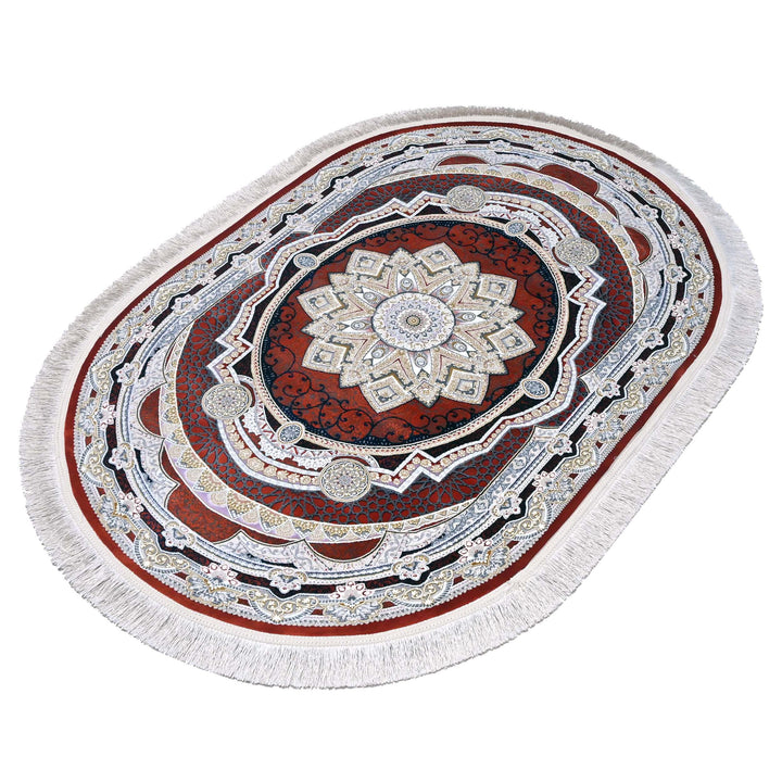 Rust Persian Oval Rug 3x5 Ft