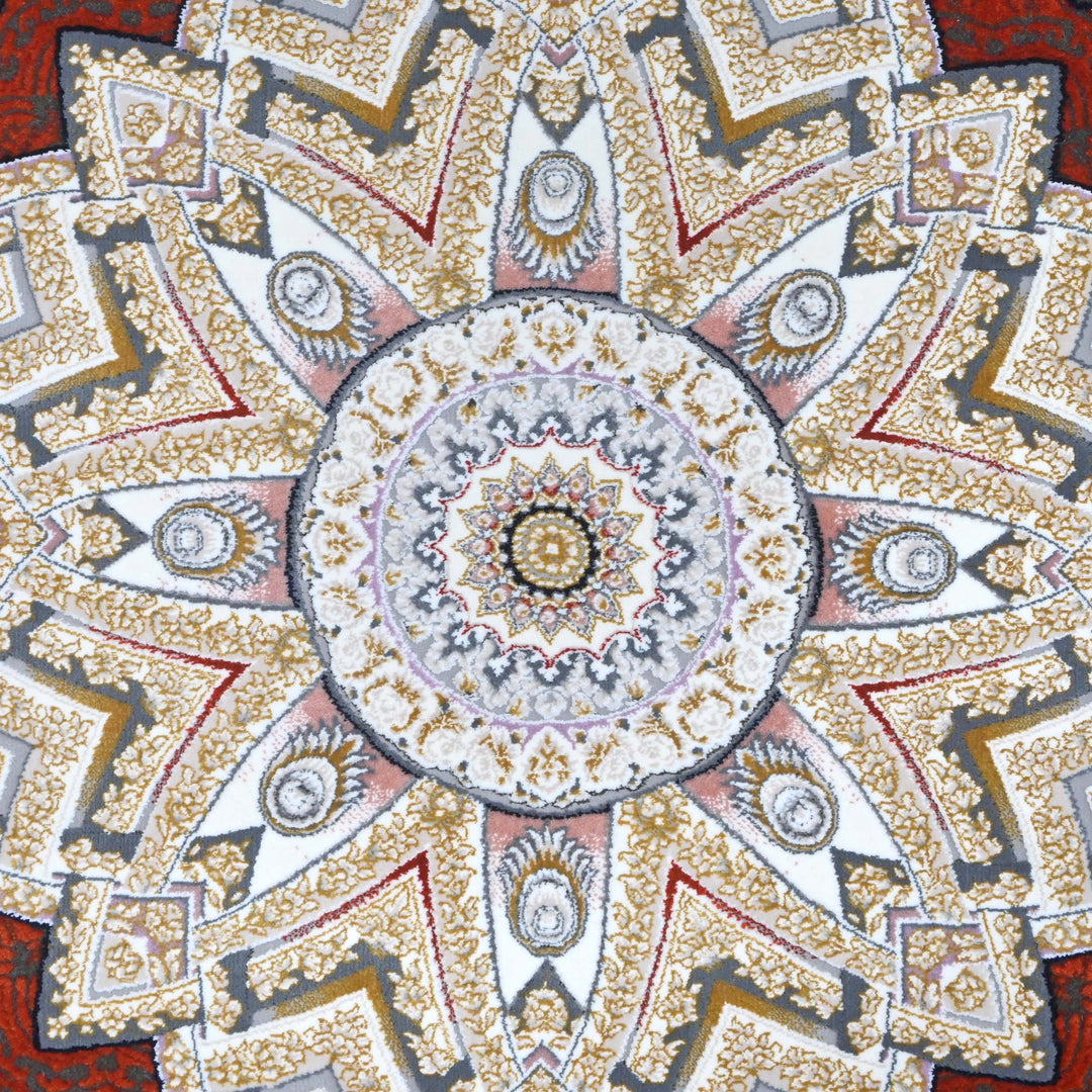 Rust Persian Oval Rug 3x5 Ft