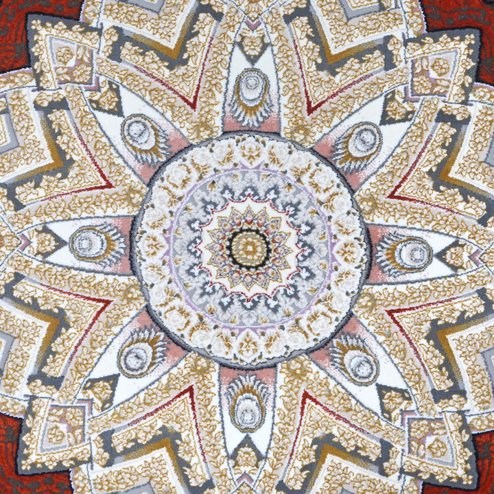 Rust Persian Oval Rug 3x5 Ft