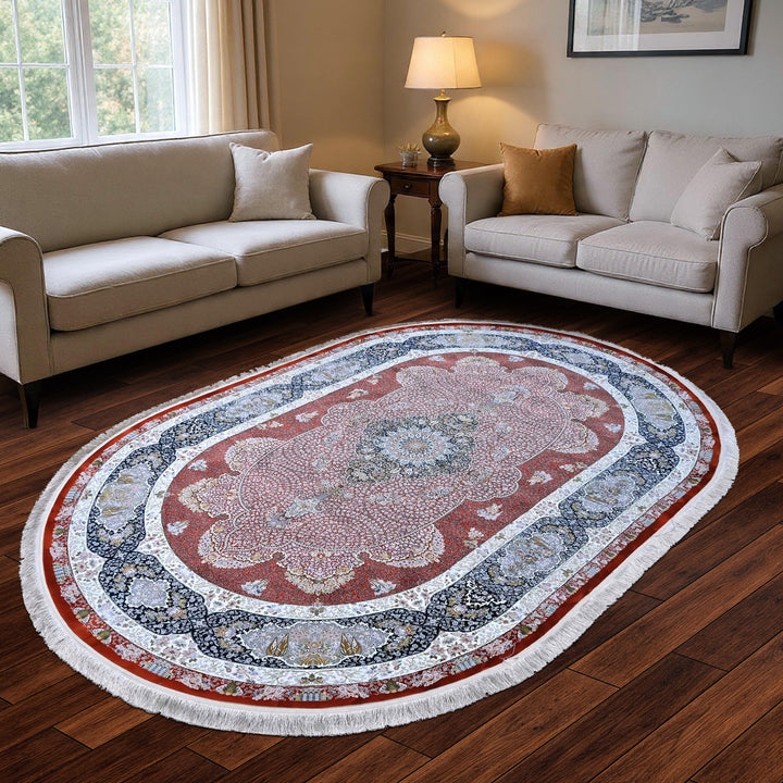Rust & Grey Persian Rug 7x10 FT
