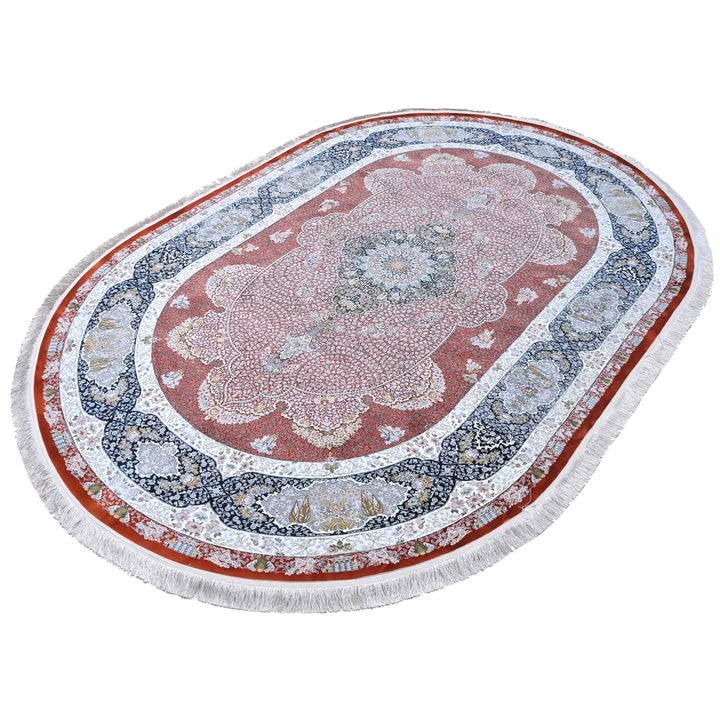 Rust & Grey Persian Rug 7x10 FT