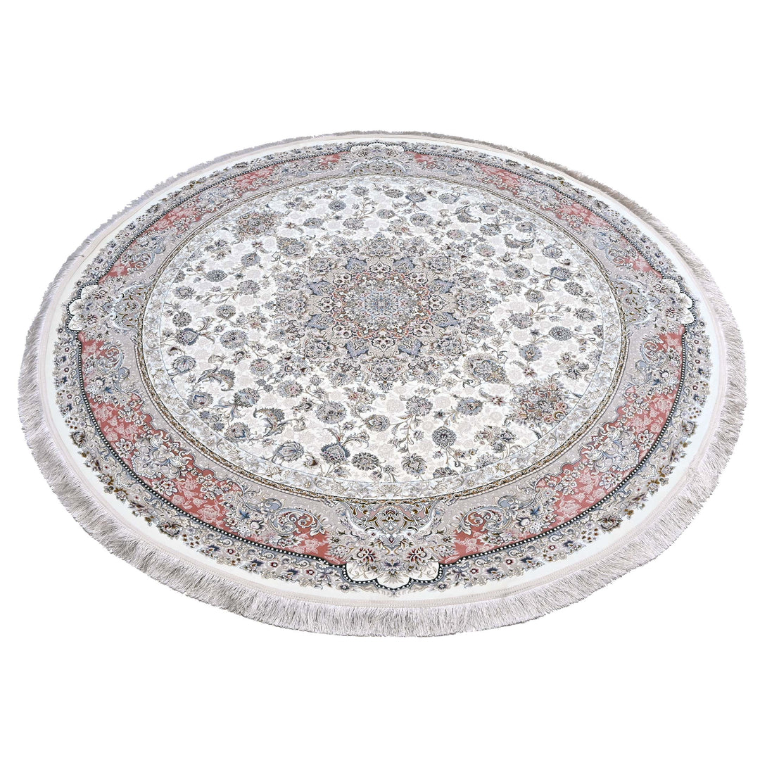 Multi Floral Persian Round Rug 7x7 FT