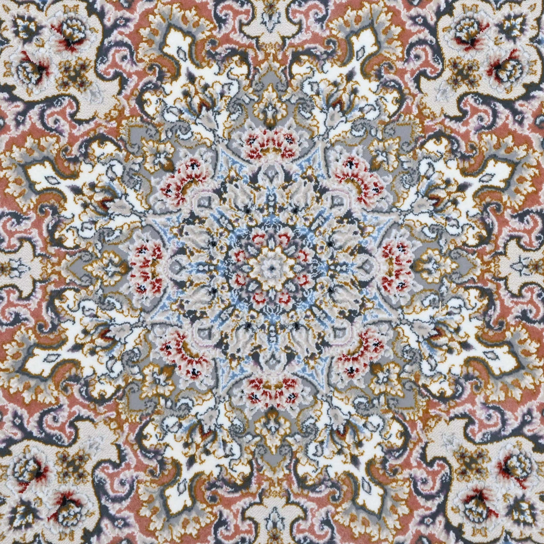 Multi Floral Persian Round Rug 7x7 FT