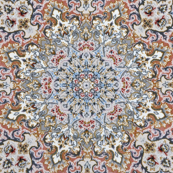 Multi Floral Persian Round Rug 7x7 FT