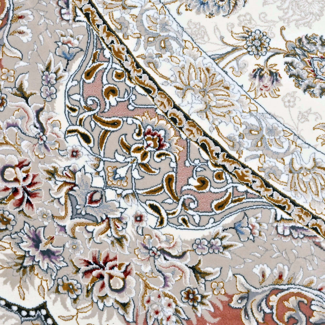 Multi Floral Persian Round Rug 7x7 FT