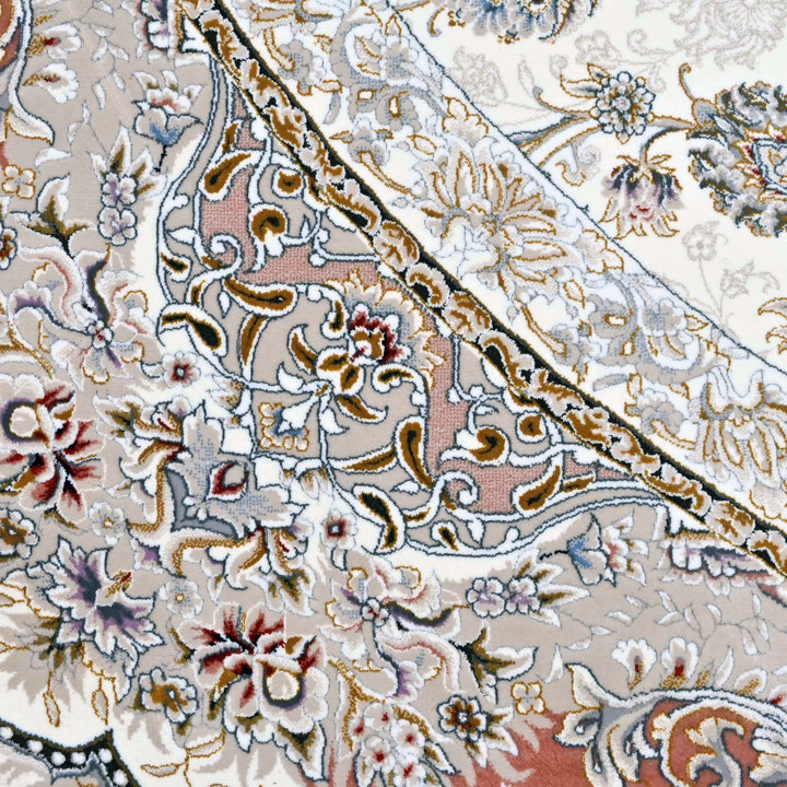 Multi Floral Persian Round Rug 7x7 FT