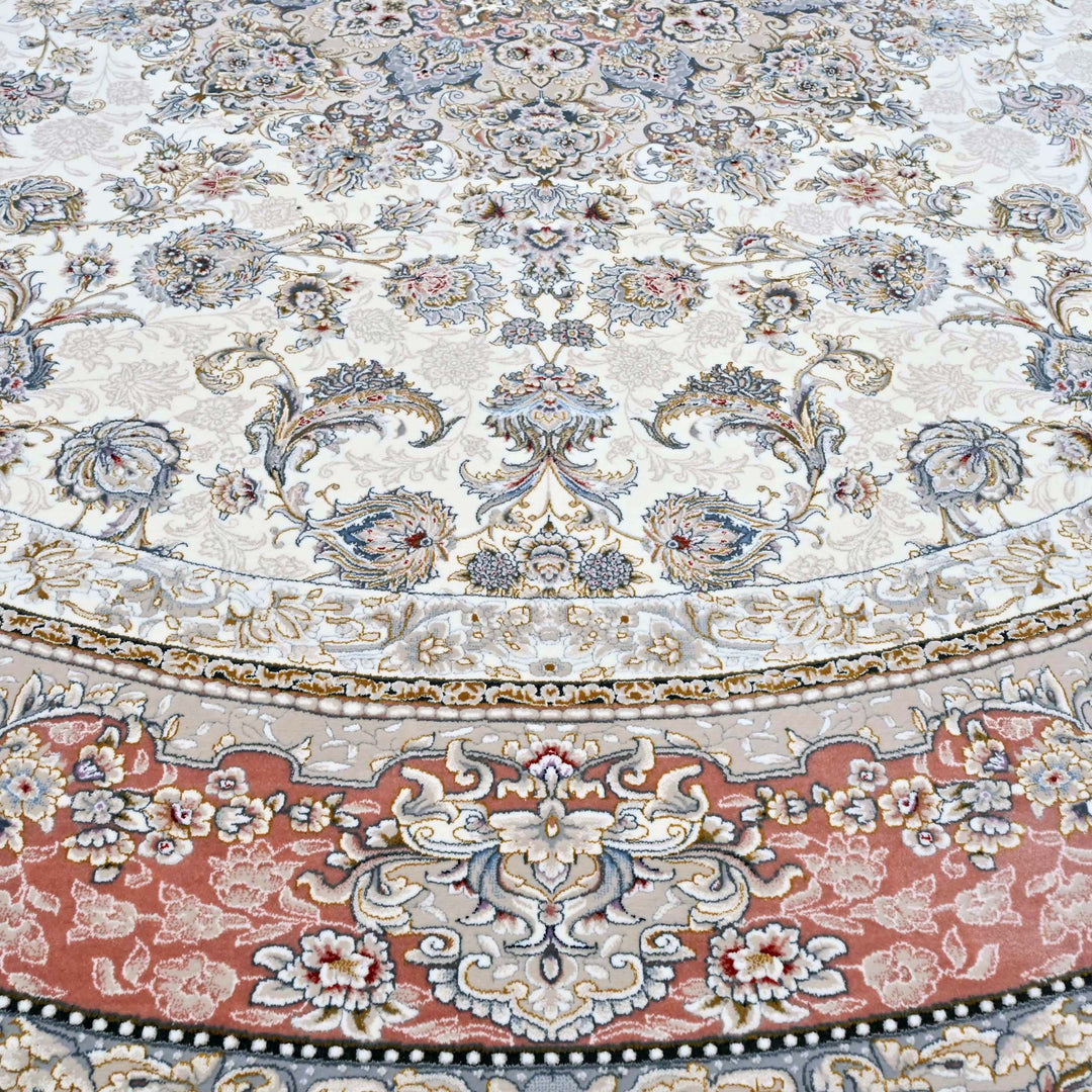 Multi Floral Persian Round Rug 7x7 FT