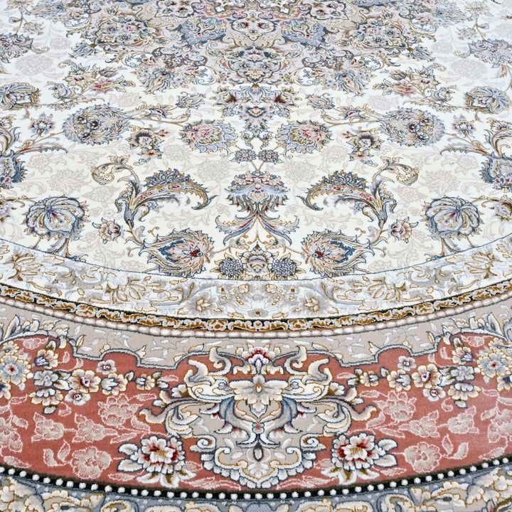 Multi Floral Persian Round Rug 7x7 FT