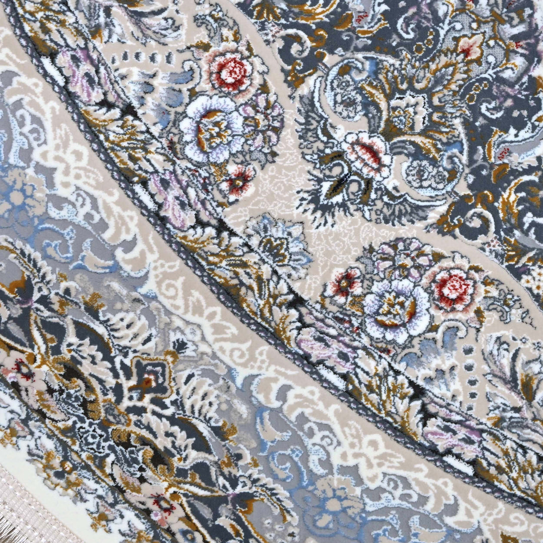 Soft ice blue Persian Oval Rug 5X8 FT