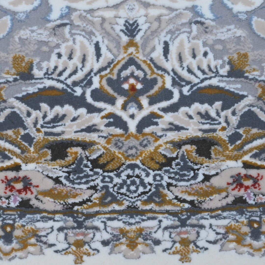 Soft ice blue Persian Oval Rug 5X8 FT