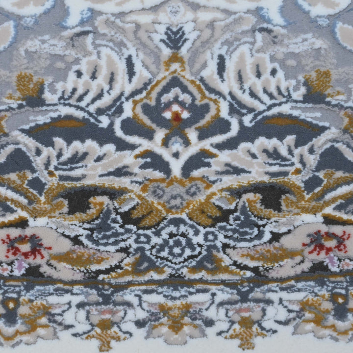 Soft ice blue Persian Oval Rug 5X8 FT