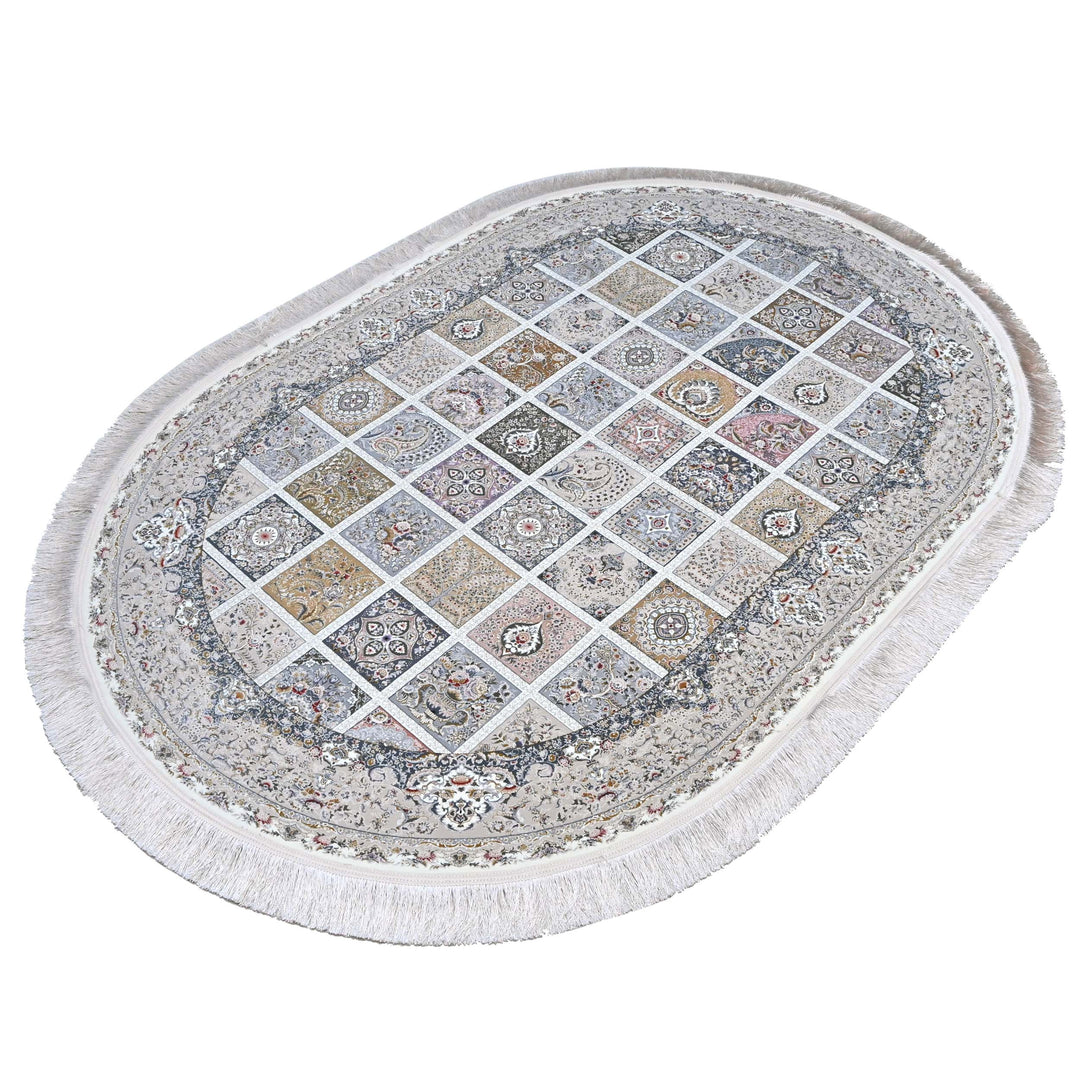 Multi Persian Oval Rug 5X8 FT