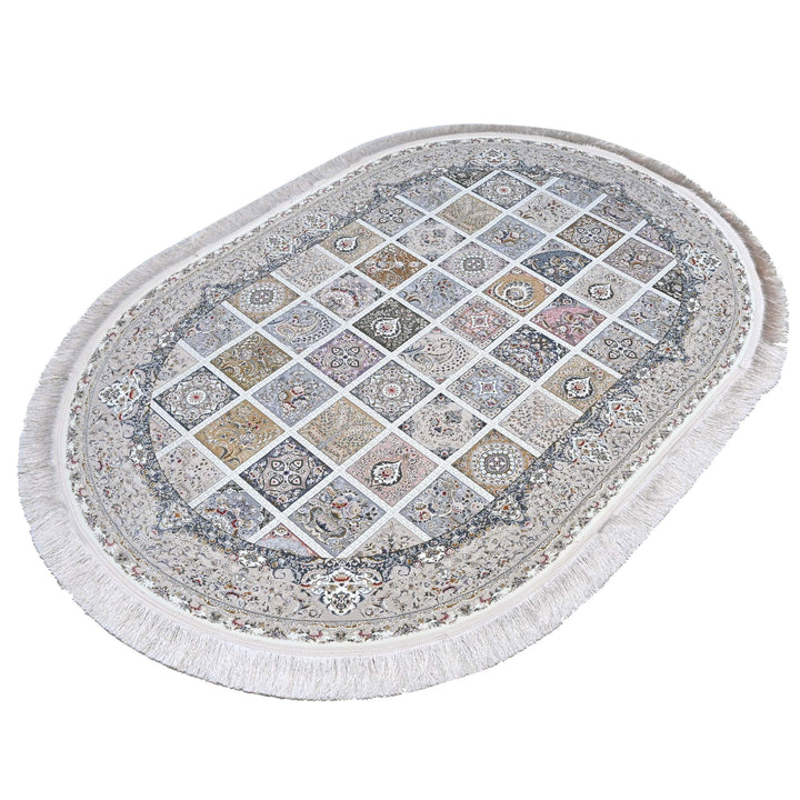 Multi Persian Oval Rug 5X8 FT
