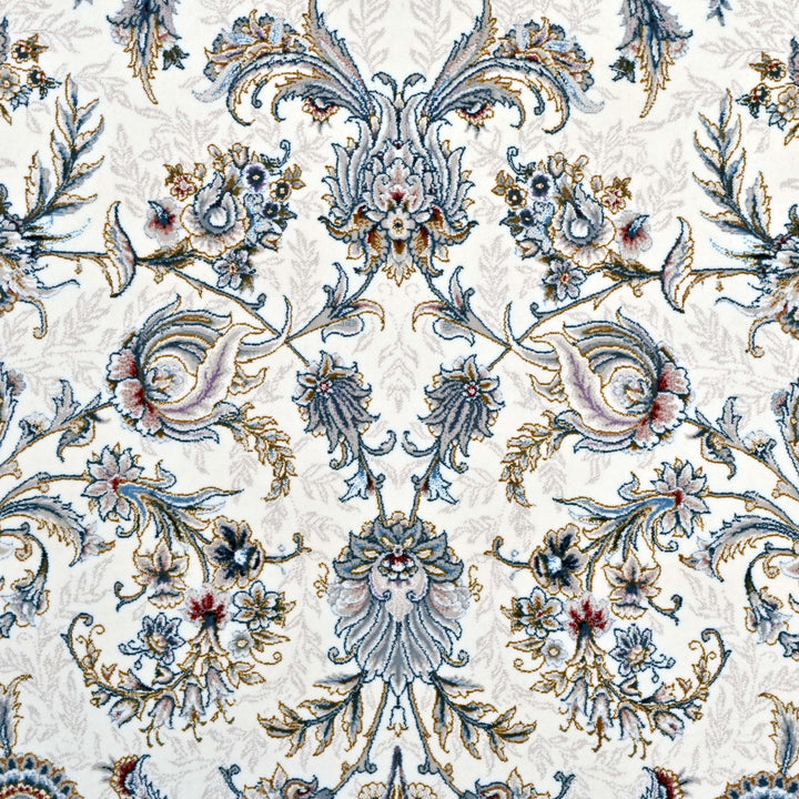 Off White & Beige Persian Oval Rug 5X8 FT