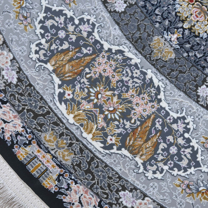 Grey Persian Oval Rug 5X8 FT