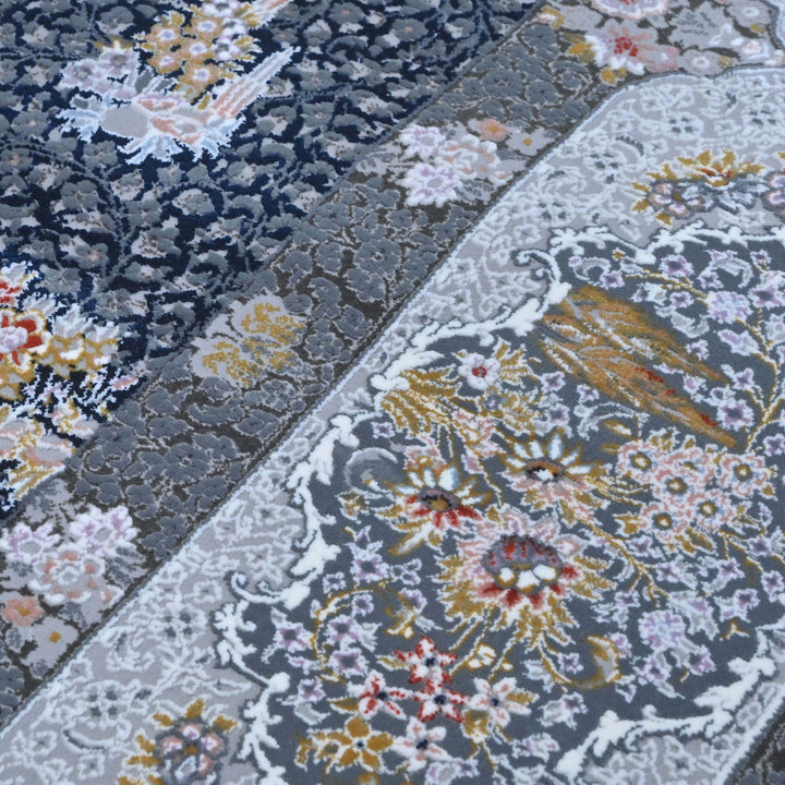 Grey Persian Oval Rug 5X8 FT