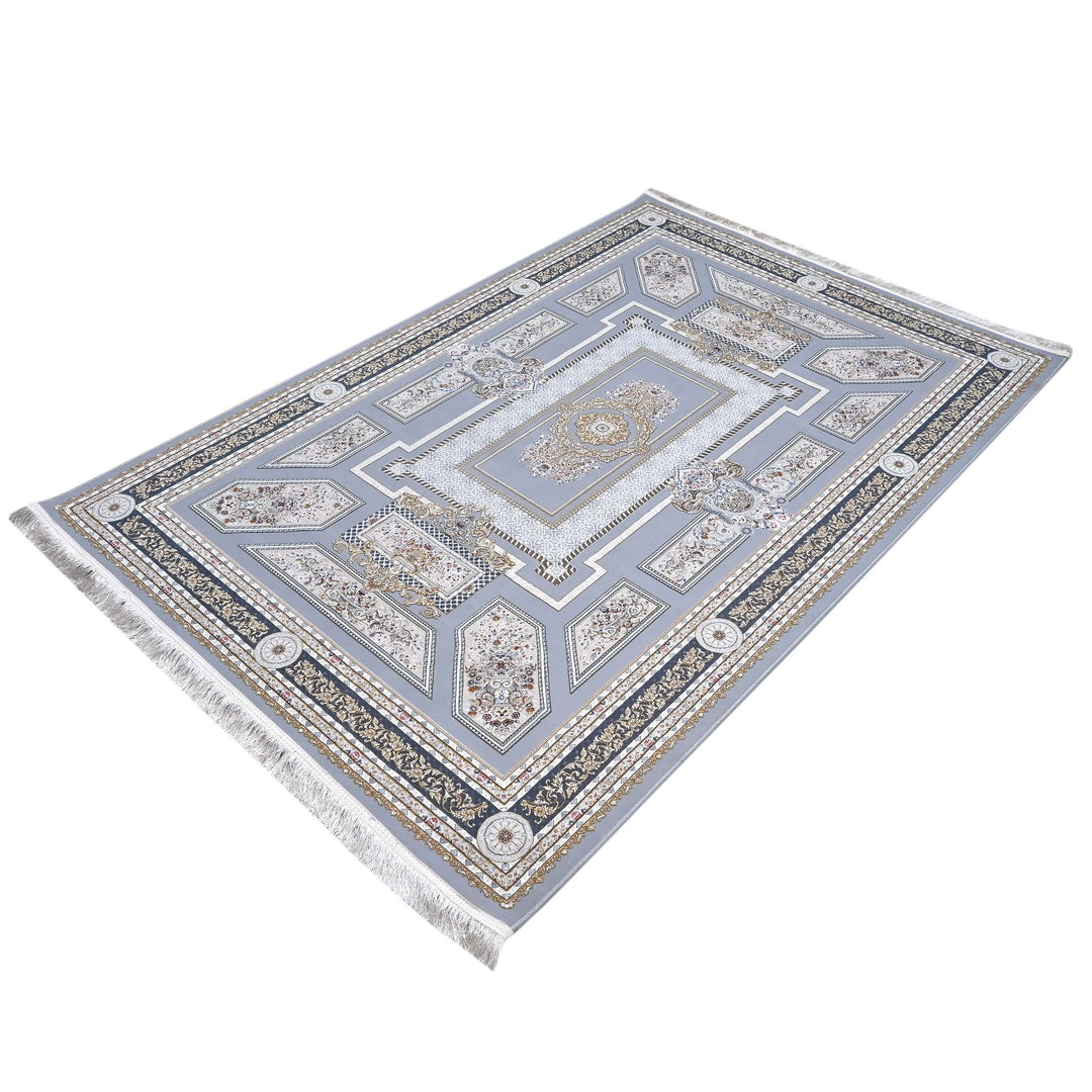 Grey Persian Oval Rug 5X8 FT
