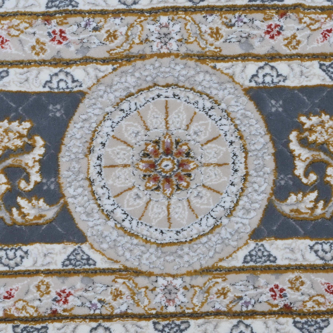 Grey Persian Oval Rug 5X8 FT