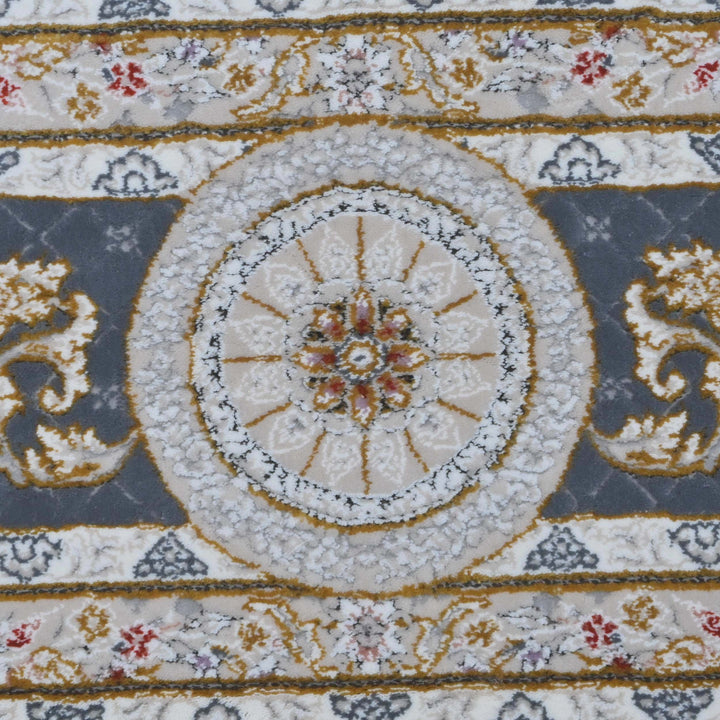Grey Persian Oval Rug 5X8 FT