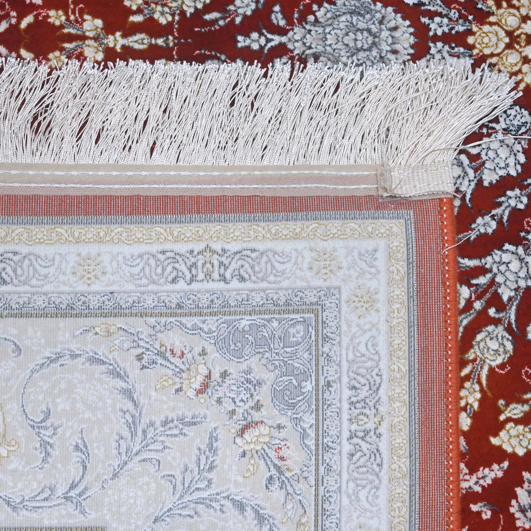 Rust & Grey Persian Oval Rug 5X8 FT