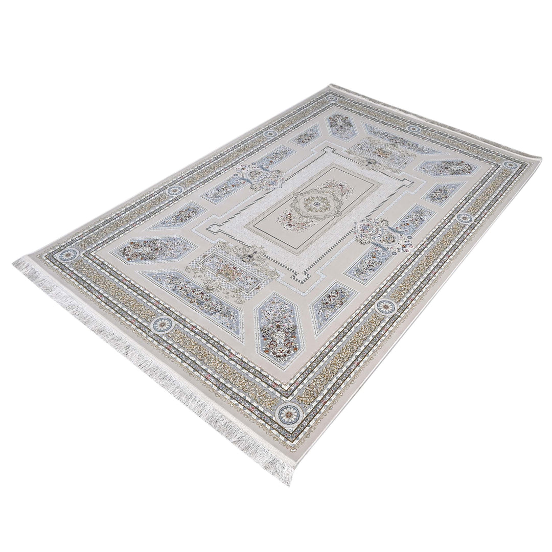 Beige & Gold Persian Oval Rug 5X8 FT