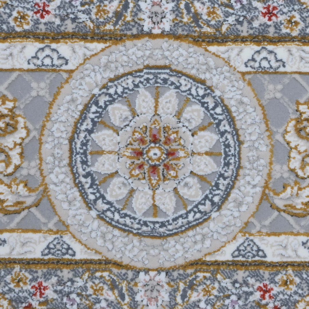 Beige & Gold Persian Oval Rug 5X8 FT