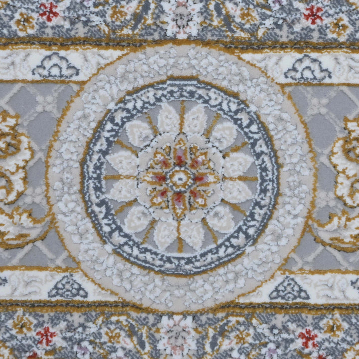 Beige & Gold Persian Oval Rug 5X8 FT