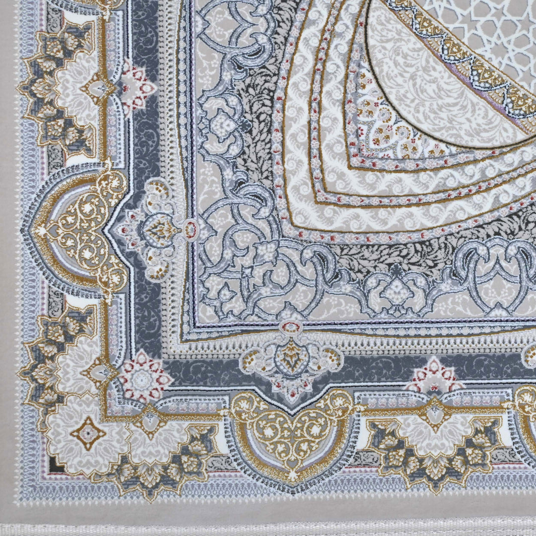 Beige & Grey Persian Oval Rug 5X8 FT