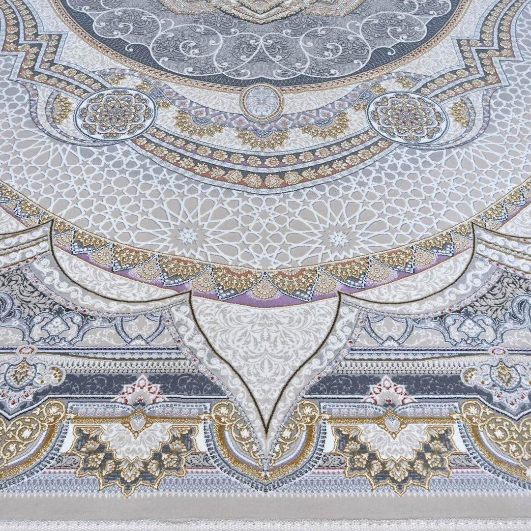 Beige & Grey Persian Oval Rug 5X8 FT