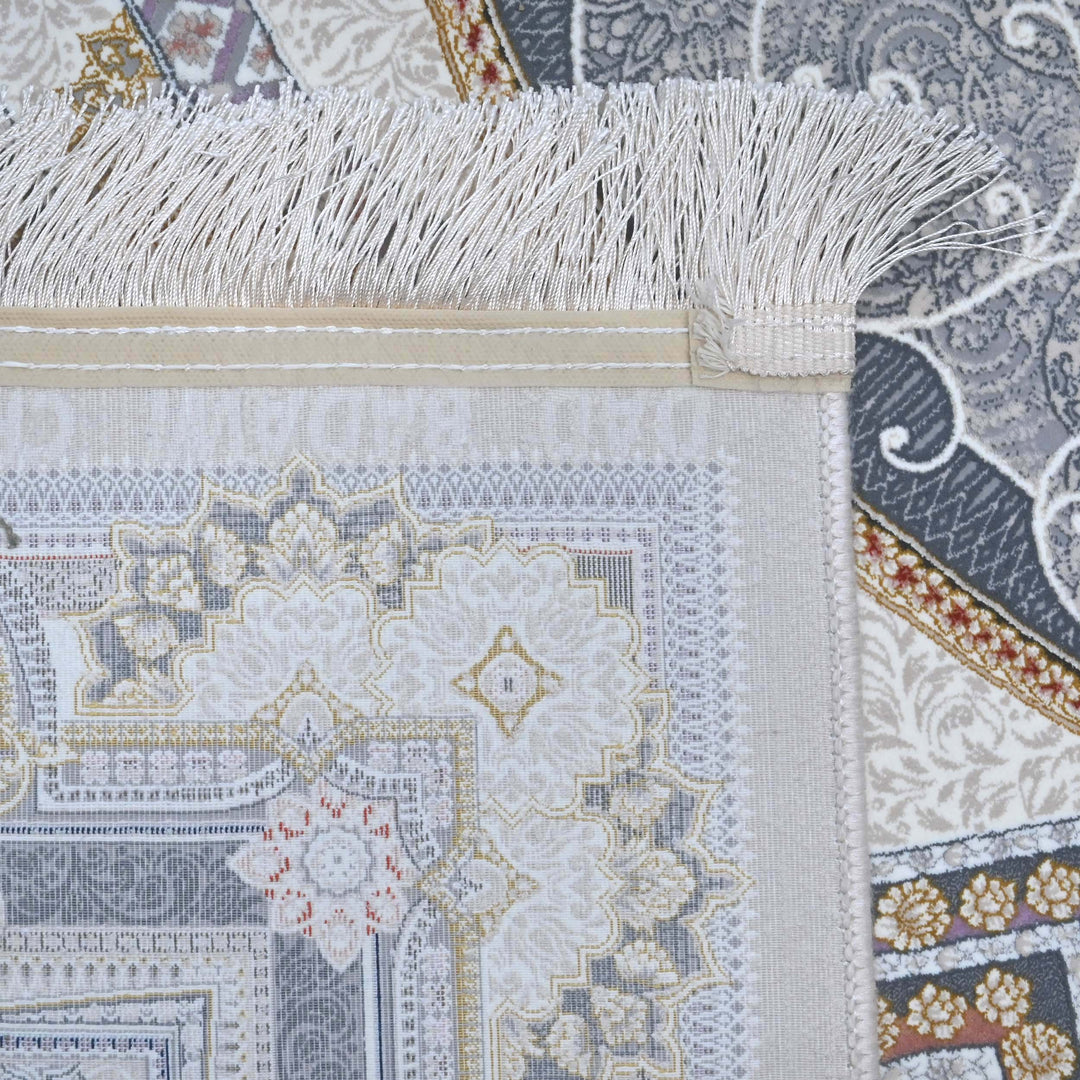 Beige & Grey Persian Oval Rug 5X8 FT