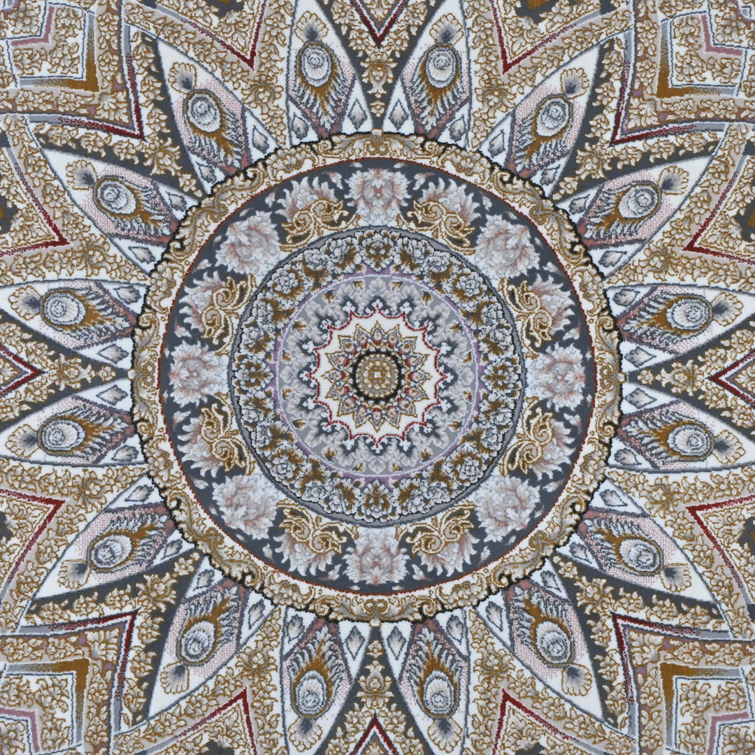Charcoal Grey Persian Oval Rug 5X8 FT