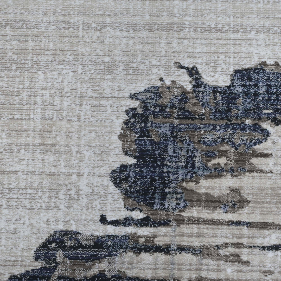 Grey & Ivory Abstract Turkish Rug 5X8 FT