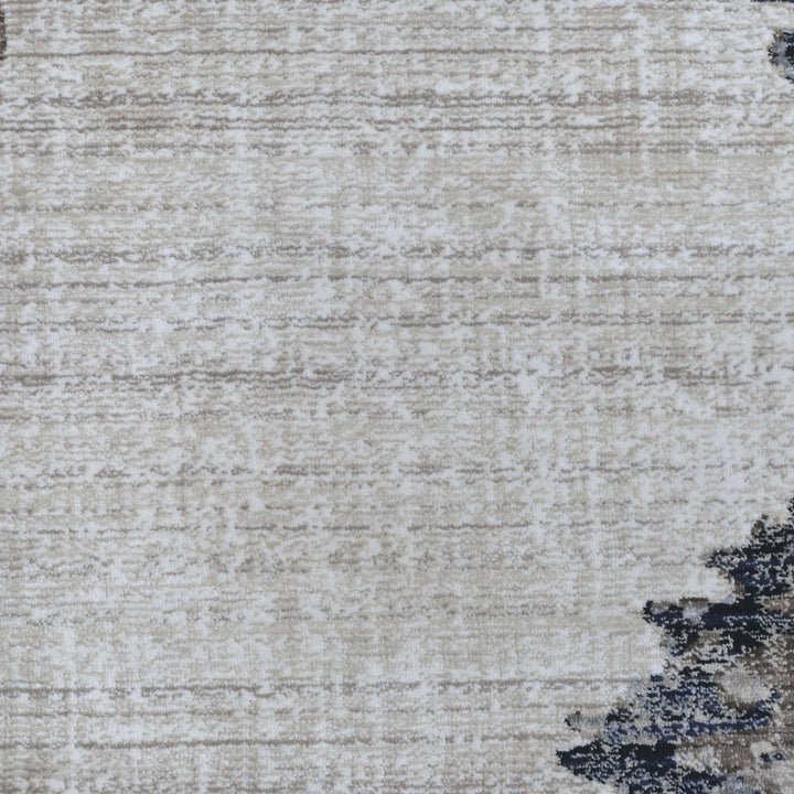 Grey & Ivory Abstract Turkish Rug 5X8 FT
