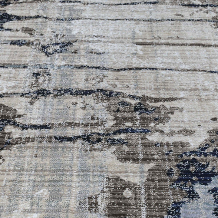 Grey & Ivory Abstract Turkish Rug 5X8 FT