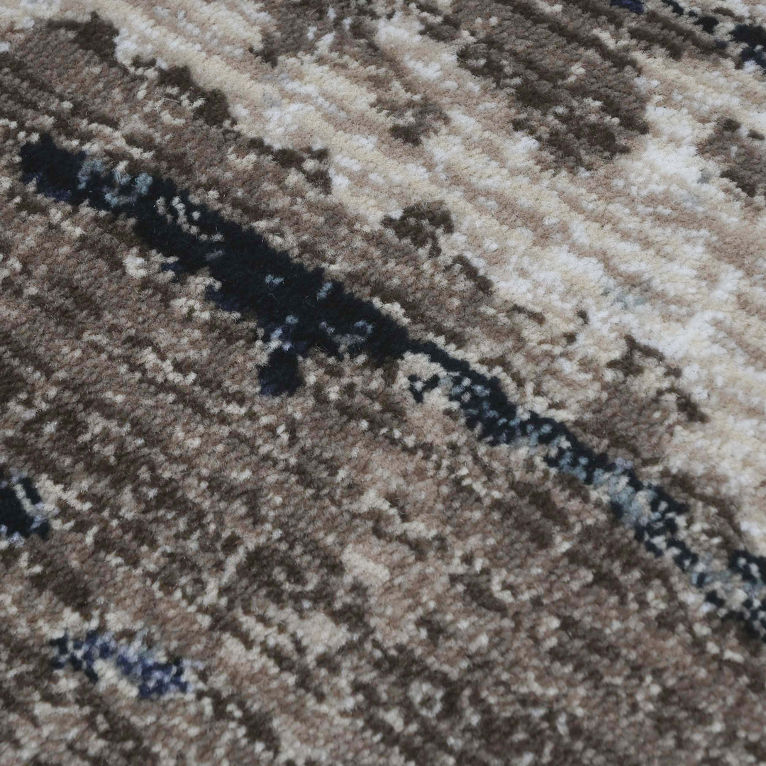 Grey & Ivory Abstract Turkish Rug 5X8 FT