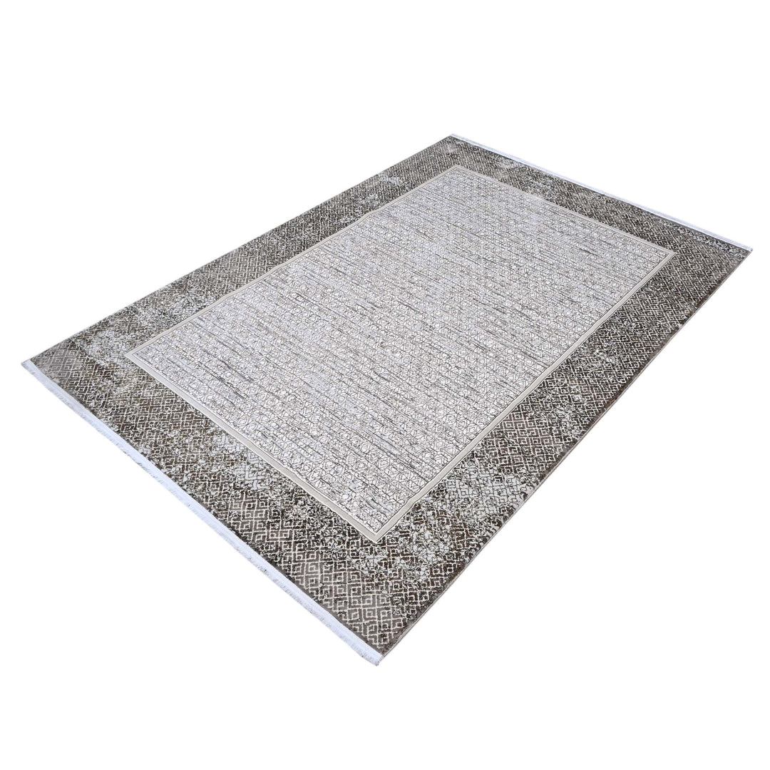 Silver Grey Turkish Rug 5X8 FT