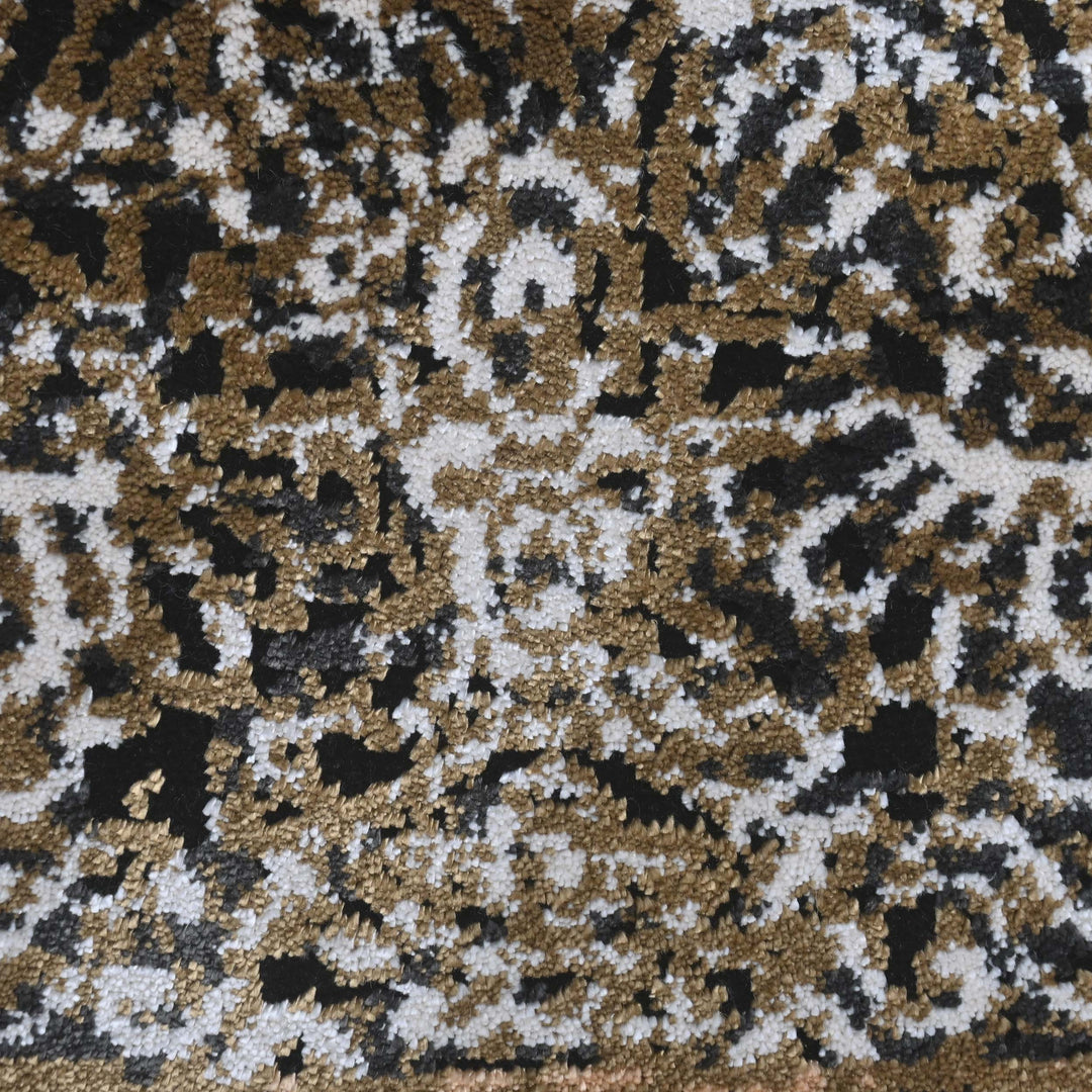 Copper Brown Abstract Turkish Rug 5X8 FT
