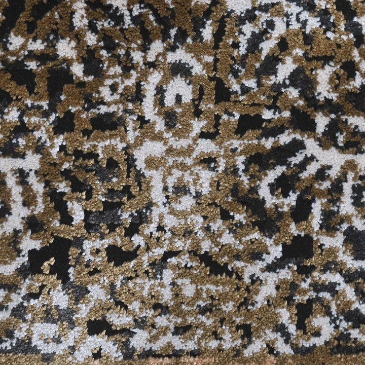 Copper Brown Abstract Turkish Rug 5X8 FT
