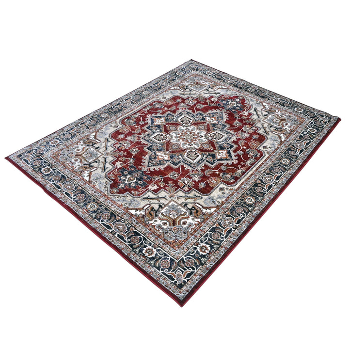 Crimson Red Turkish Rug 5X8 FT