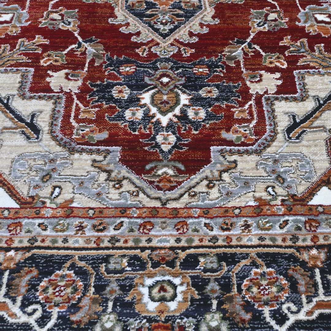 Crimson Red Turkish Rug 5X8 FT